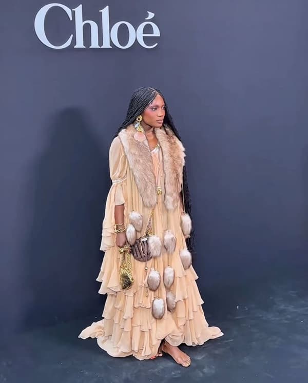 Doechii dress during Chloé Fall Winter 2025 Paris Fashion show - Fashion Police Nigeria