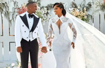 Priscilla ojo and juma jux white wedding - Fashion Police Nigeria