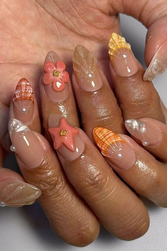3D shell nails - Fashion Police Nigeria