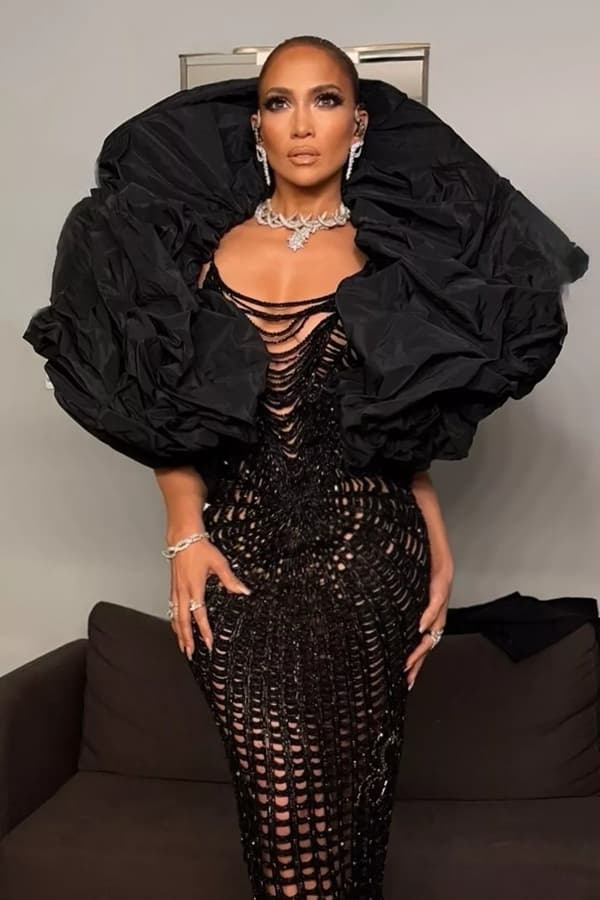 Jennifer Lopez is the True Spider Woman in a Glamorous Sheer Spiderweb Gown