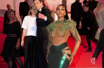 Nigerian Actress Lilian Afegbai Makes Her Cannes Debut in Emerald Green