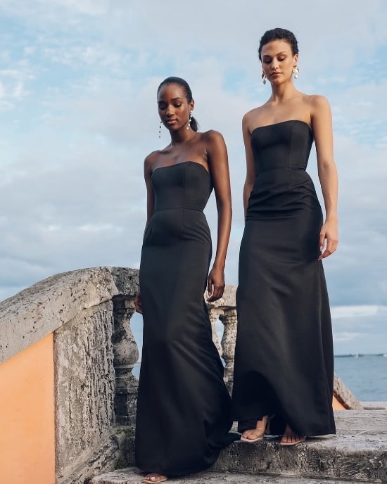 Bridesmaids in black dresses - Fashion Police Nigeria