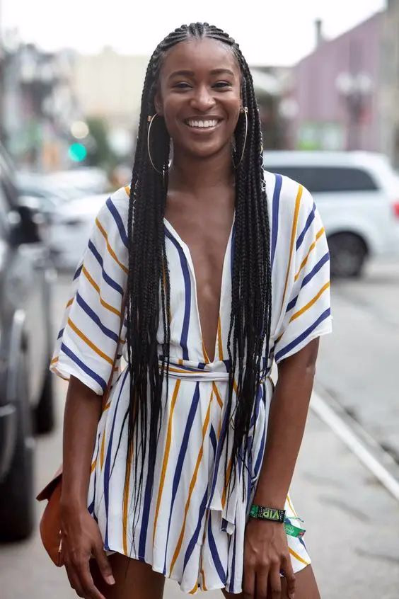 Photo of a lady wearing fulani braid hairstyle - Fashion Police Nigeria
