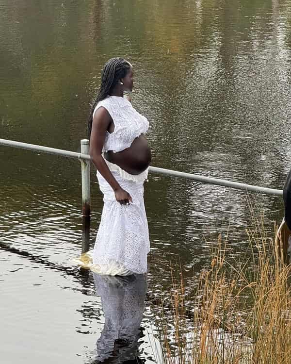 Model Adut Akech Shares Rare Pregnancy Photos On Her First Mother's Day Celebration