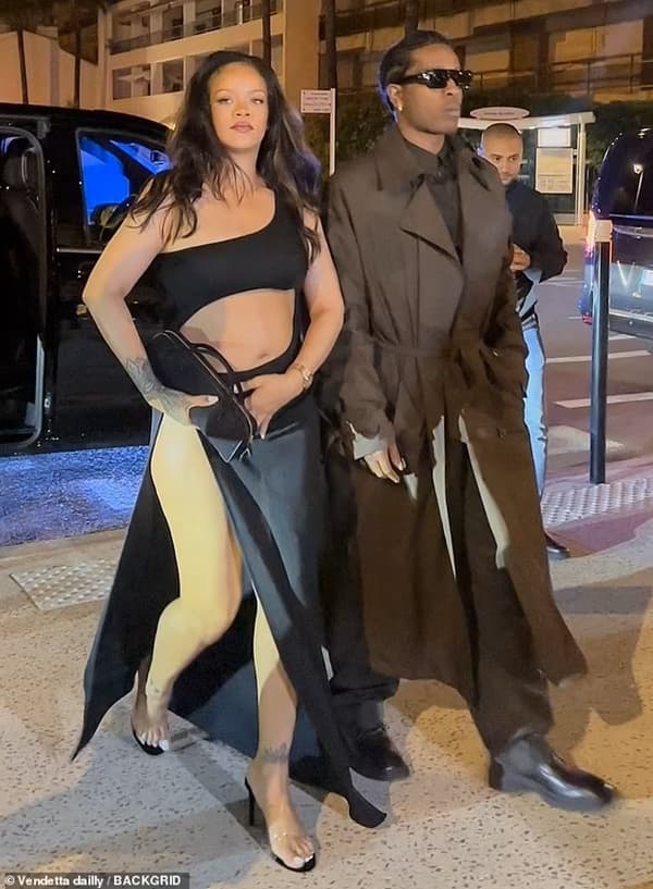 Rihanna Goes for a Date Night in a Daring Cutout Dress in Cannes
