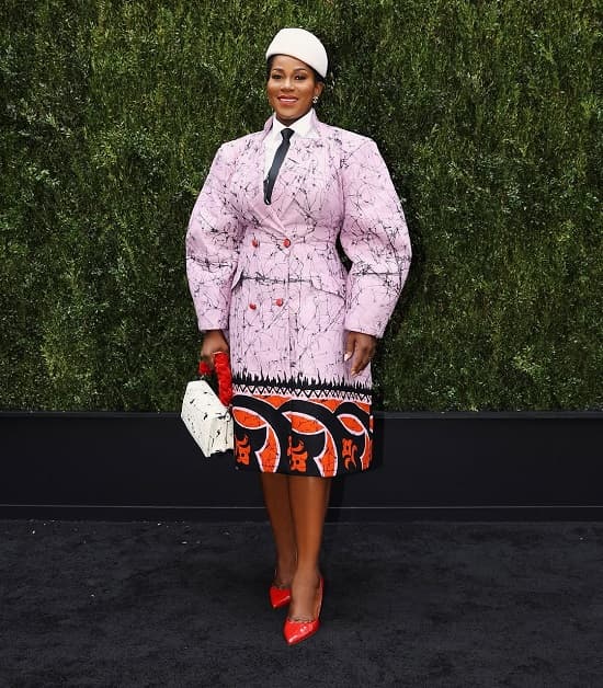 Stephanie Okereke Tribeca 2025 Adire Blazer outfit - Fashion Police Nigeria