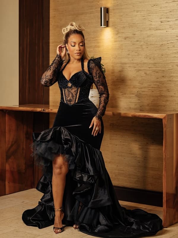 Joselyn Dumas's Black Corset Gown at the Ghana Football Awards is Pure Romance