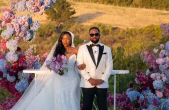 Bride and groom landscape wedding - Fashion Police Nigeria