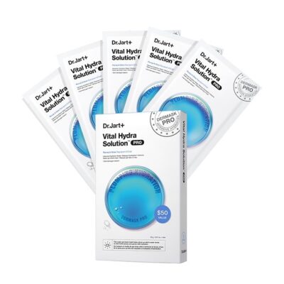 Best K-Beauty Sheet Masks for Glowing, Glass Skin Dr. Jart+ Dermask Water Jet Vital Hydra Solution