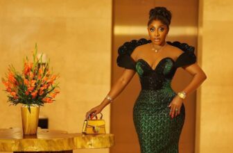 Ini Edo Stuns in a Glamorous Green Corset Dress at Seyi Vodi’s 50th Birthday Bash - Fashion Police Nigeria