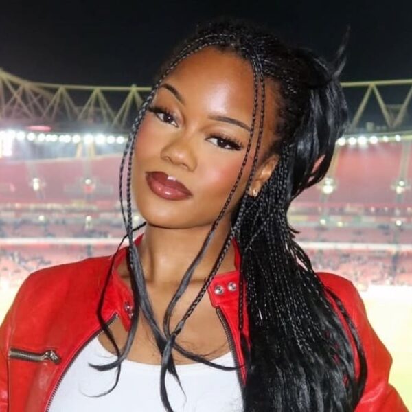 Photo of a lady on layered braids