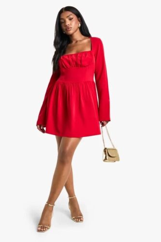 Red milkmaid dress - Fashion Police Nigeria