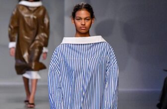 Photo of model wearing clothes backwards on runway - Fashion Police Nigeria