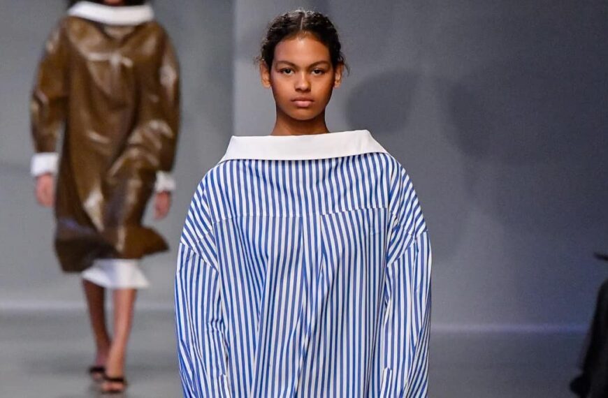 Photo of model wearing clothes backwards on runway - Fashion Police Nigeria