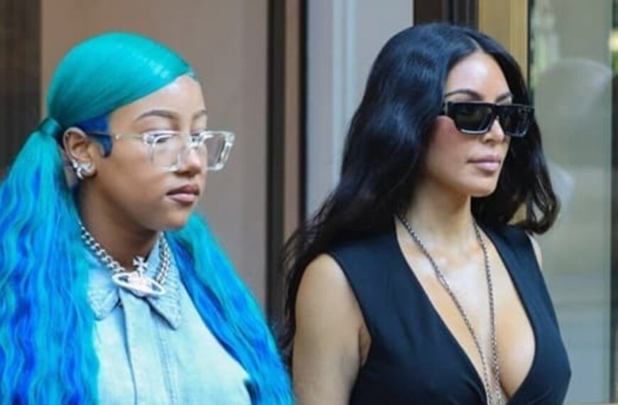 Kim Kardashian's Daughter, North West is in the Blue Hair Era - Fashion Police Nigeria