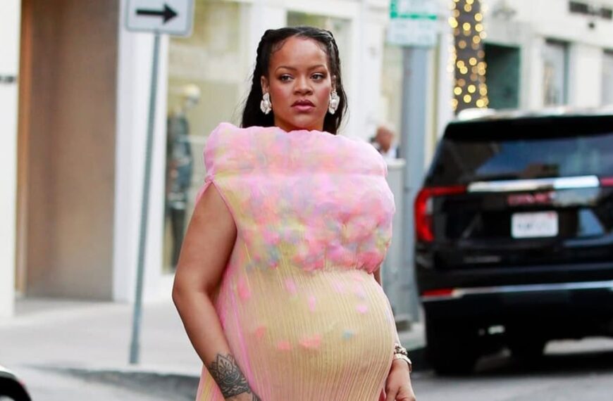 Rihanna Wears An Unexpected Maternity Dress And Fans Are Not Having It - Fashion Police Nigeria