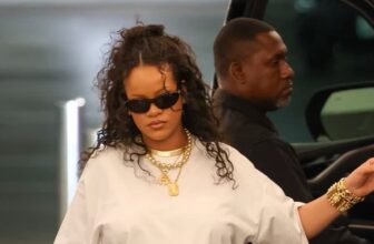Rihanna's Latest Maternity Style Includes White T-Shirt with a Scarf-As-Skirt