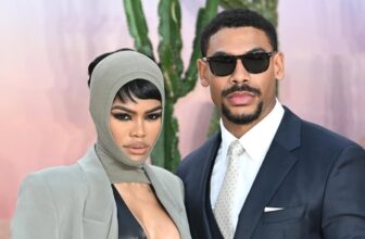 Teyana Taylor Bares Her Washboard Abs in Leather Bra While Making Red Carpet Debut with Boyfriend Aaron Pierre - Fashion Police Nigeria
