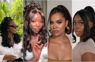Half up half down hairstyles - Fashion Police Nigeria