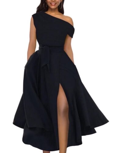 LILYIN Women's Elegant Off Shoulder Dress with Pockets