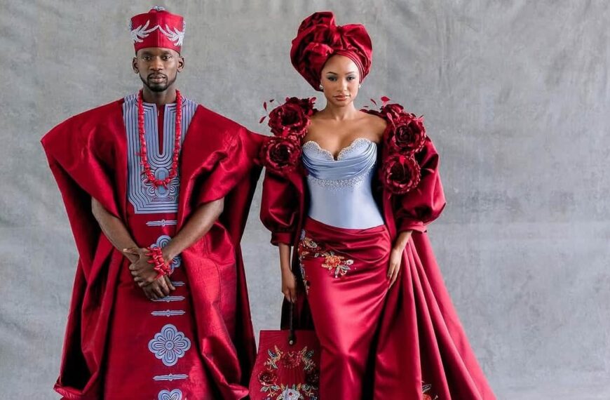 temi and mr eazi traditional wedding attire - Fashion Police Nigeria