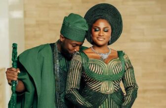 Photo of a couple on aso-oke - Fashion Police Nigeria