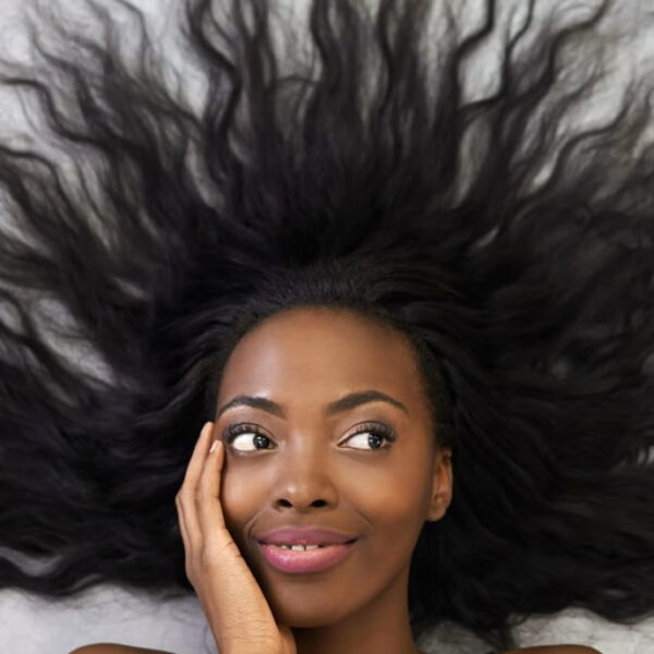 Photo of a woman with relaxed healthy hair - Fashion Police Nigeria