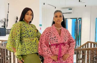photo of two ladies wearing lace fabrics