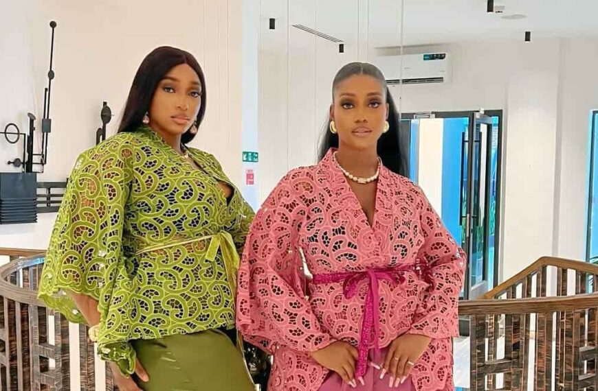 photo of two ladies wearing lace fabrics
