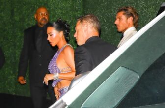 Kim Kardashian Shows Up to Kris Jenner’s 70th Birthday Party in a Sparkly Dress