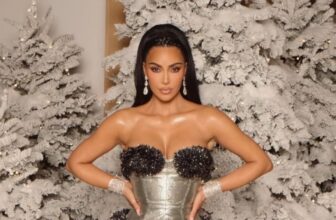 Kim Kardashian Christmas Eve Party dress - Fashion Police Nigeria