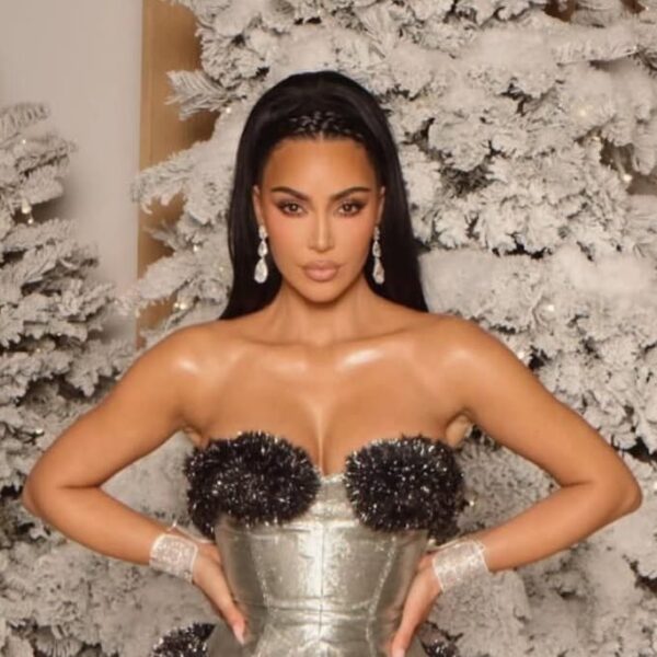 Kim Kardashian Christmas Eve Party dress - Fashion Police Nigeria