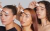 photo of three ladies using a spoolie to brush their brows