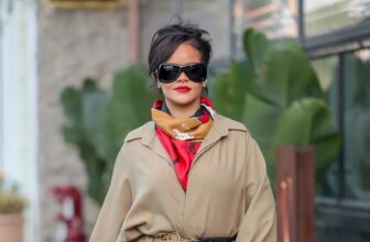 Photo of Rihanna wearing a trench coat street style look - Fashion Police Nigeria