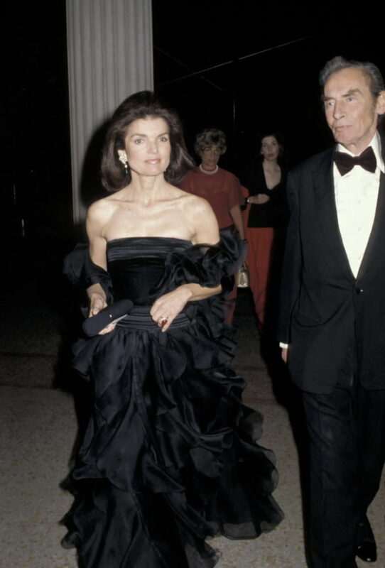 Jackie Onassis wearing a black Valentino gown - Fashion Police Nigeria