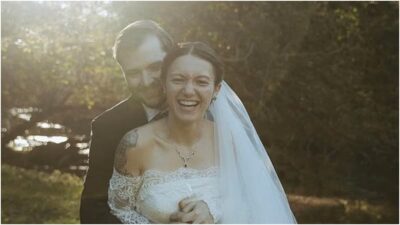 Photo of bride Madison Azevedo without makeup during on her wedding day - Fashion Police Nigeria