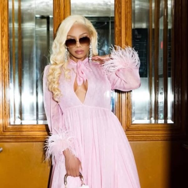 Bonang Matheba Looks Like a Modern-Day Princess in a Feathery Pink Gucci Gown