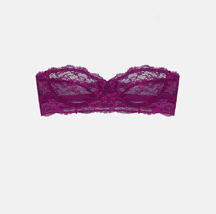 Dora larsen odette floral lace strapless bra - Fashion Police Nigeria