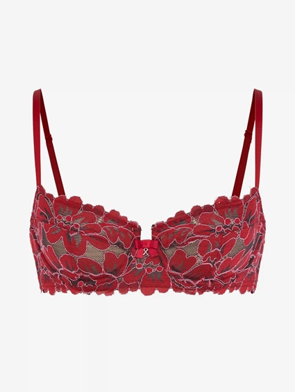 Floral Corded Lace Underwire Balconette Bra - Fashion Police Nigeria