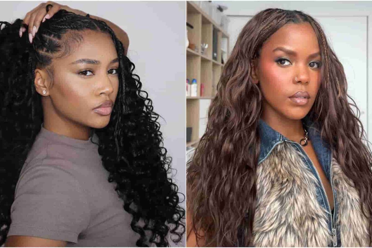 A collage of miracle and boho braids - Fashion Police Nigeria