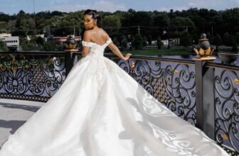 Black bride wearing a white wedding dress - Fashion Police Nigeria