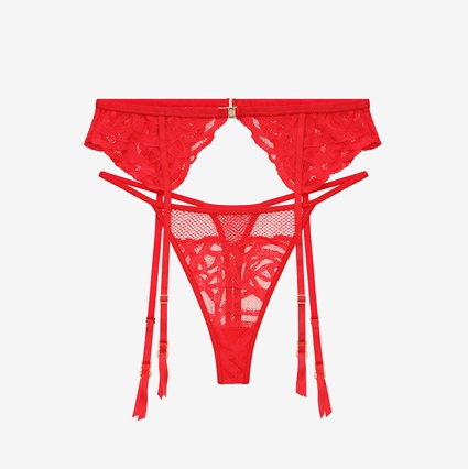 Thirdlove rose lace Thong & Garter Set - Fashion Police Nigeria