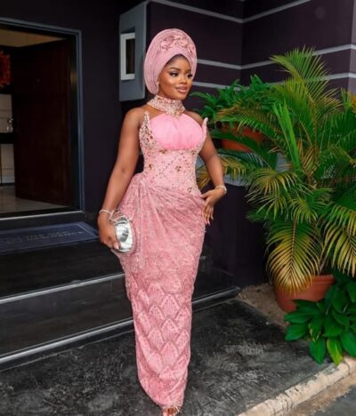lace aso-ebi wedding guest style - Fashion Police Nigeria
