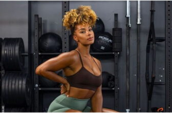 photo of a lady posing in her gym set - Fashion Police Nigeria