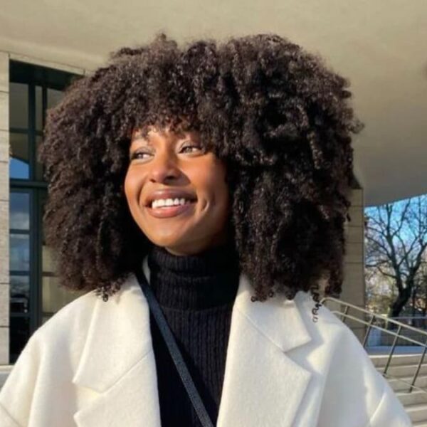 picture of a dark lady with curly hair - Fashion Police Nigeria