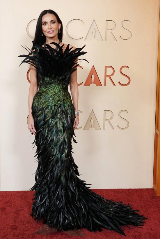 Demi Moore's Oscars 2026 Gown is Covered Entirely with Feathers