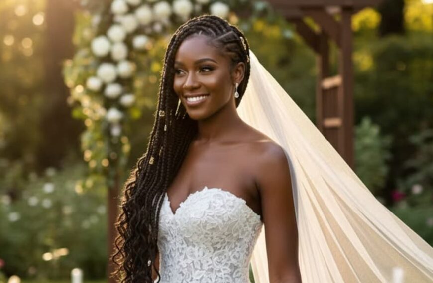 A bride in a wedding gown and veil - Fashion Police Nigeria