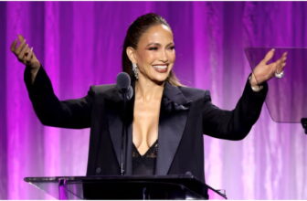 Jennifer Lopez Wore an Oversized Blazer Over a Plunging Lace Slip Dress