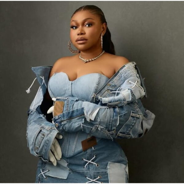 Ruth Kadiri Goes Edgy in a Patched Denim Look for Her 38th Birthday