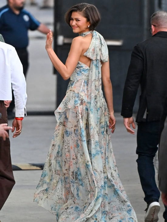 Zendaya Ushers into Spring in a Gorgeous Floral Halter Gown